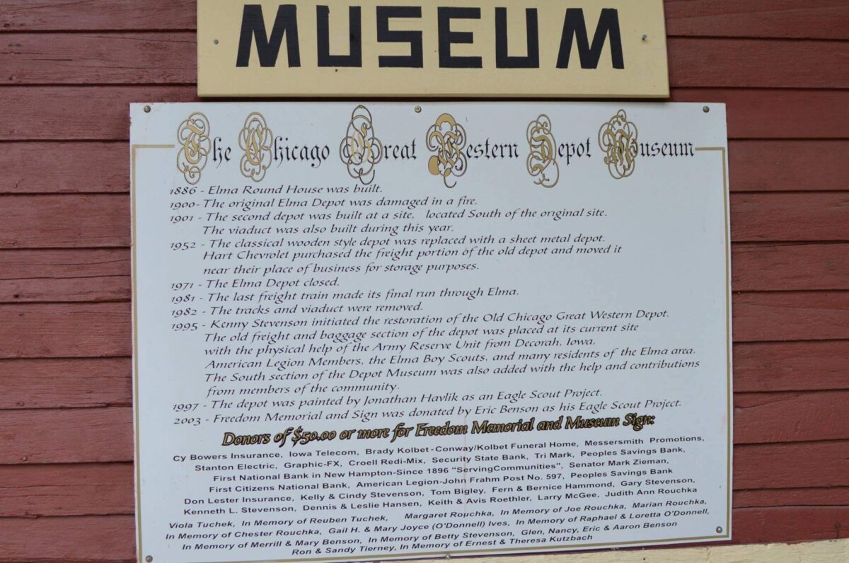 A signboard titled 