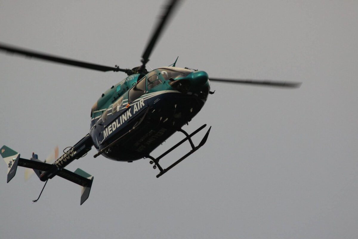 A helicopter with 